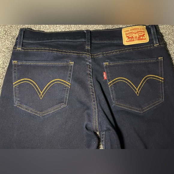 LEVI'S 524 Skinny Dark Wash Stretchy‎ Jeans Sz 7/28 EUC B-45 - Picture 10 of 10